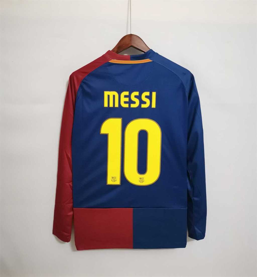 Barcelona Home 2008/2009 Long Sleeve Champions League Final Edition